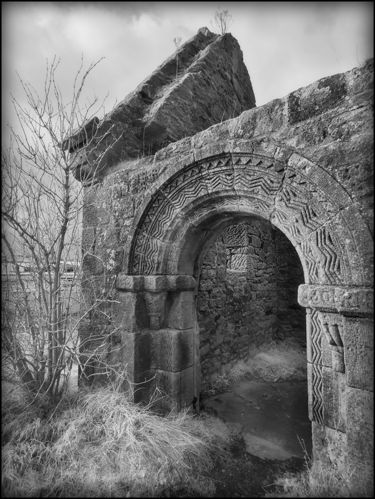 Old Church Ruin in Infrared