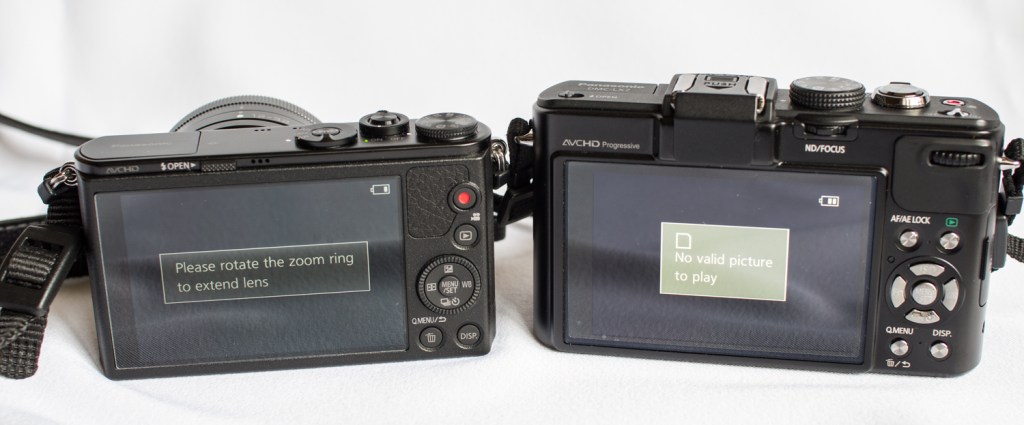 GM1 and LX7 side by side. GM1 is on the left