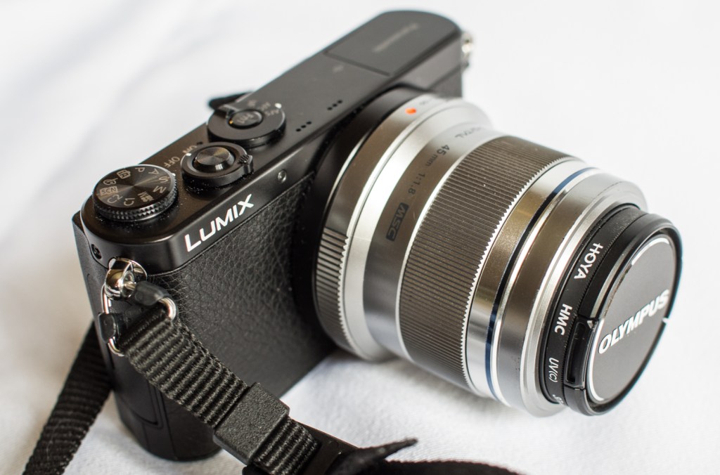 GM1 with an Olympus 45mm prime