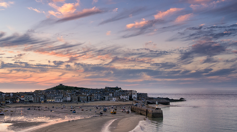 St Ives sunset. Olympus EM5 with post processing in Nik Color Efex and Viveza.