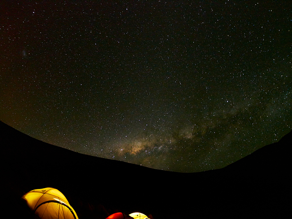 Bolivia at night. Olympus EM5, Samyang fisheye lens, f/3.5, ISO800, 73 second exposure.
