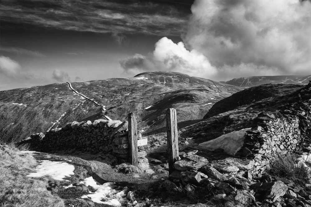 Sony RX10 in the Lake District. F5.6, ISO80, 1/200". Monochrome conversion in Nik Silver Efex