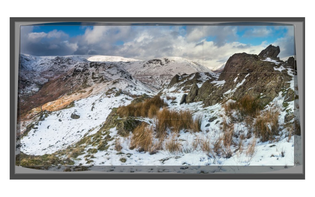 Here you can see the area the auto crop tool has selected