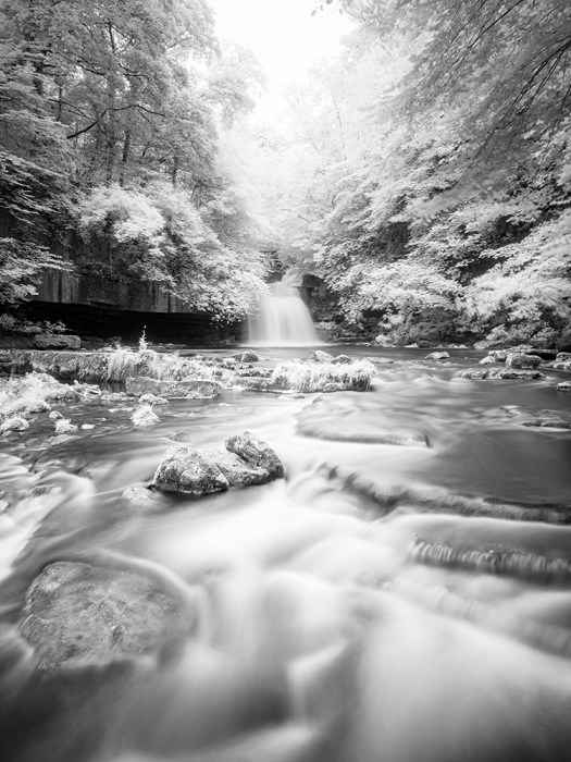 West Burton Falls, Yorkshire Dales. Olympus EM5 converted for Infrared