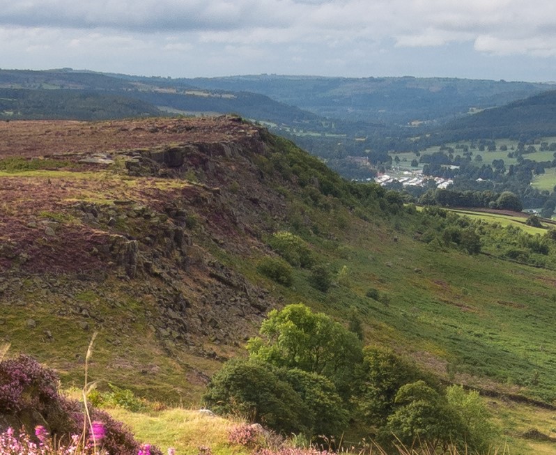 Distant hills with focus on infinity