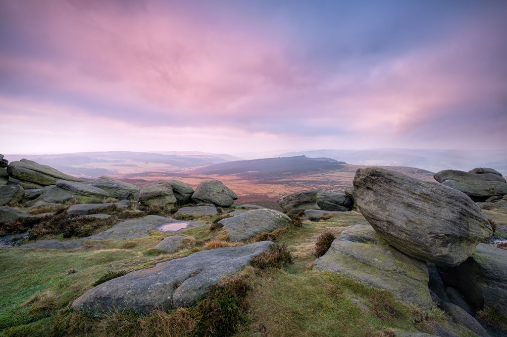 Morning view from Higgor Tor. Fuji XT2 + 10-24 lens, 0.6 ND Grad filter. ISO200, 1/4" at f/10.0.
