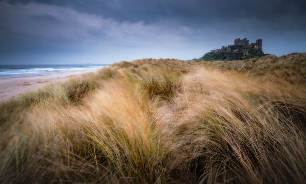 Bamburgh sunset. Fuji XT2 + 16-55 lens. 0.6 ND Grad and Polarising filter for extended exposure. f/10.0, 2" at ISO400