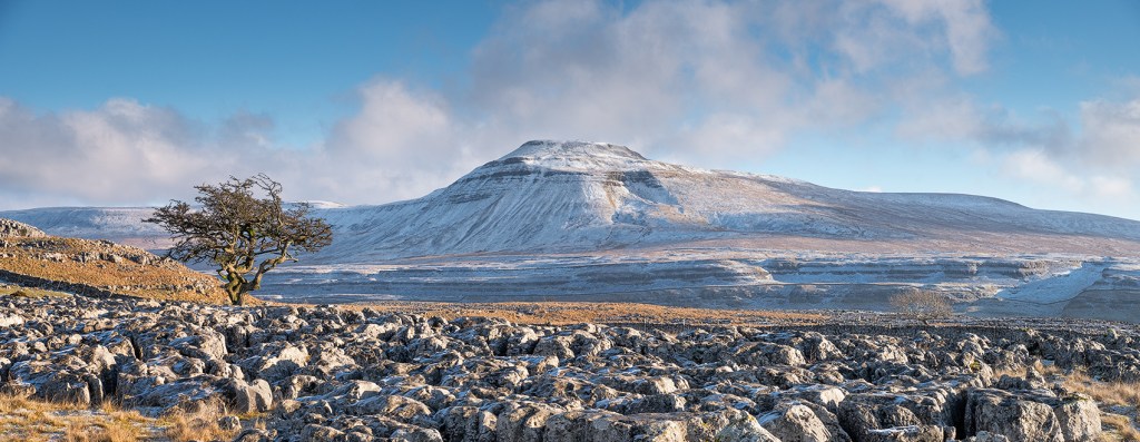 Ingleborough from Twistleton Scar in the Yorkshire Dales.