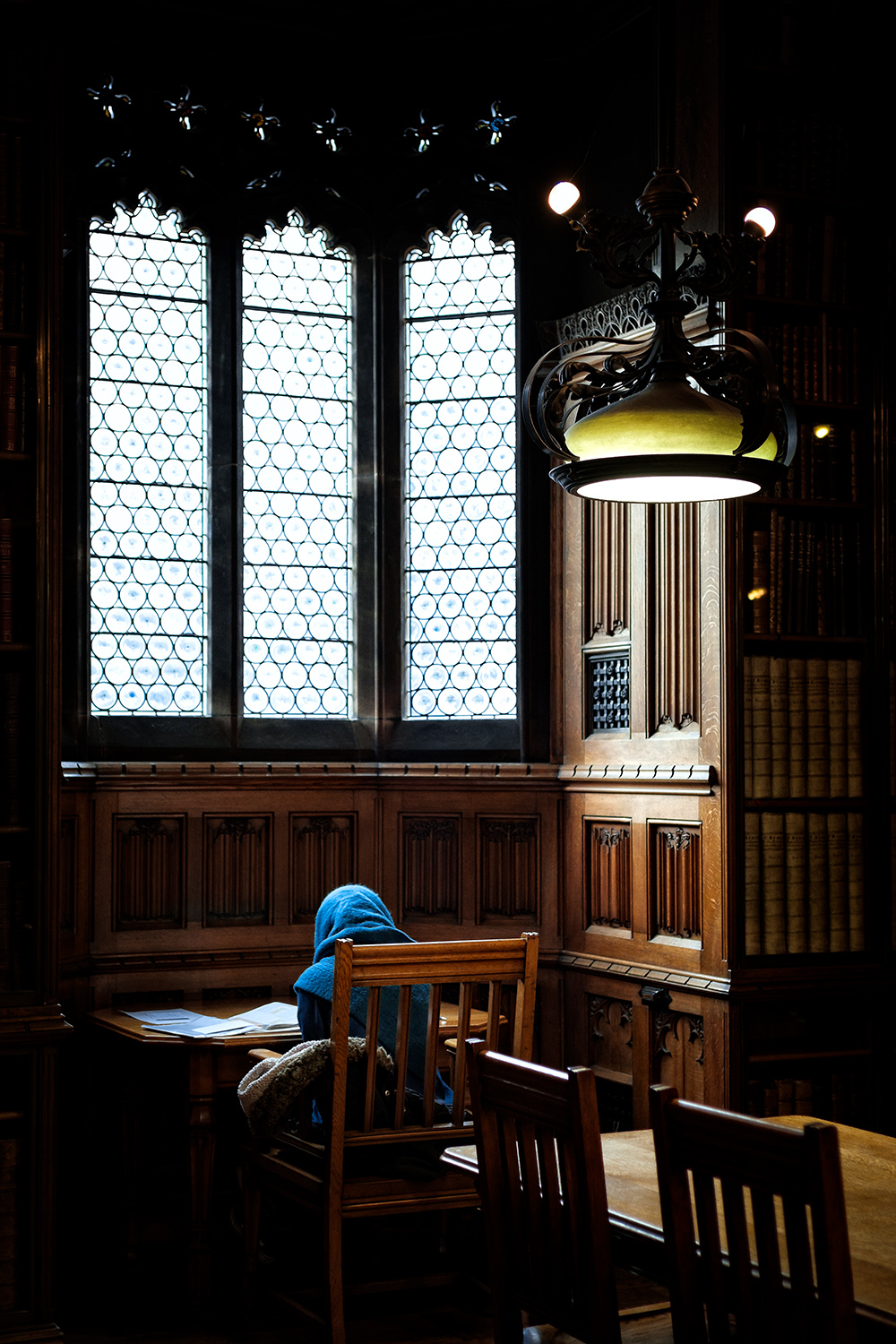 Studying in John Rylands Library, Manchester