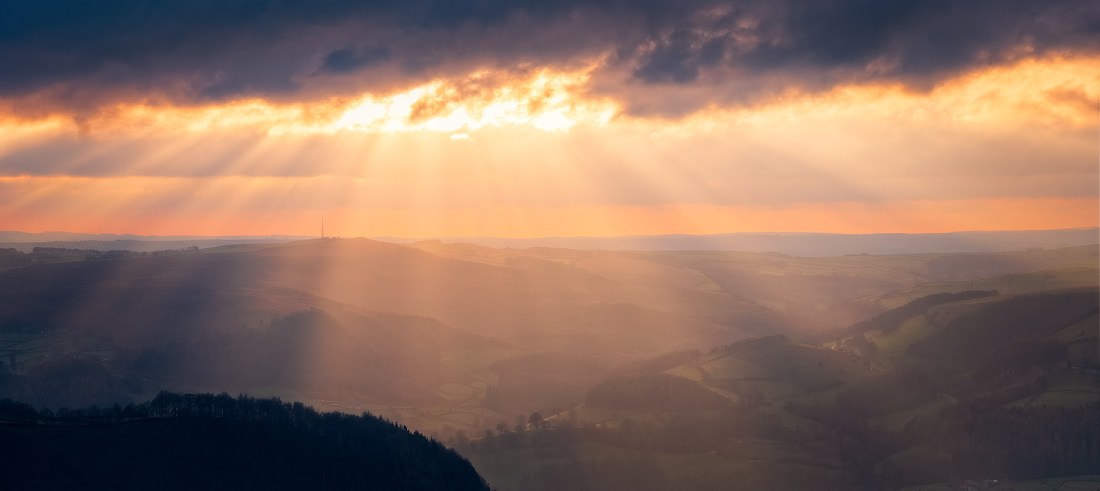 Peak District Panorama from Stanage Edge