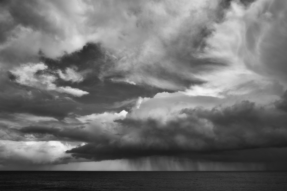 Storm over the sea at Dawlish, Devon