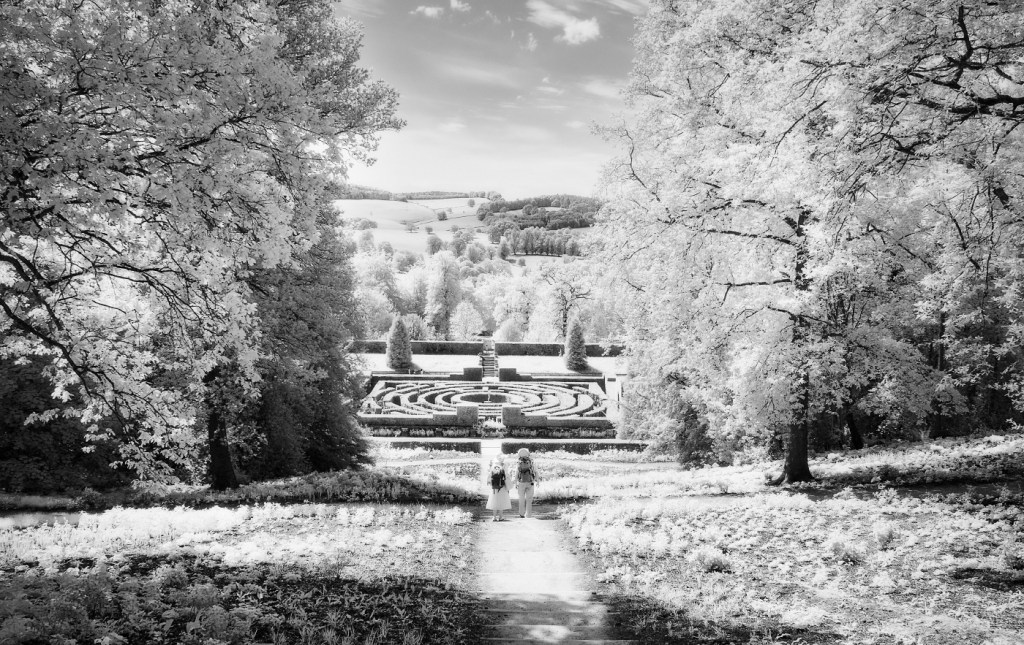 Chatsworth House gardens. Olympus EM5 with Infrared conversion and Panasonic 12-60 lens